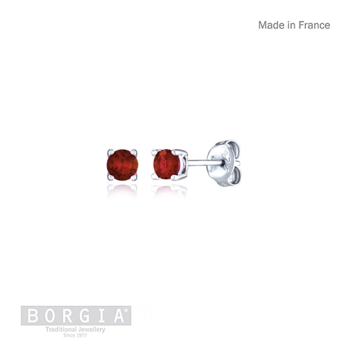 보르지아 7월 탄생석 루비 점 귀걸이 puce4ERU