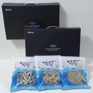 우체국쇼핑  통영멸치 3종 선물세트 2호 대멸치200g+중멸치200g+세멸치250g