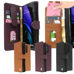 삼성전자 갤럭시 Z폴드 천연소가죽 카드지갑케이스 지폴드1 2 3 4 폴더