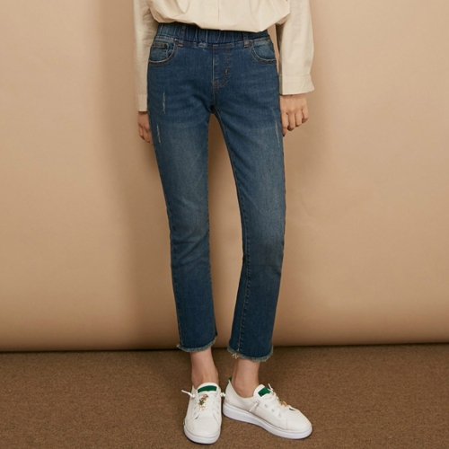 진마니아 허리밴딩 9부 중청 밑단 수술 일자진_WBC-205