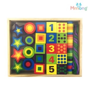 BD 고급원목 실꿰기놀이세트 NEW 레인보우