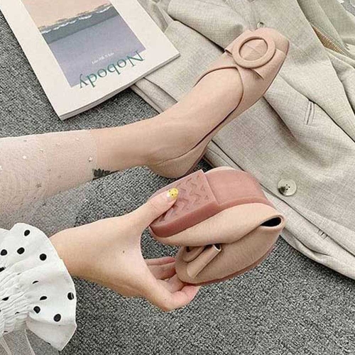 핑크 플팻 데일리 패션화 여성 구두 쇼핑 코디 단화 W79EDF7