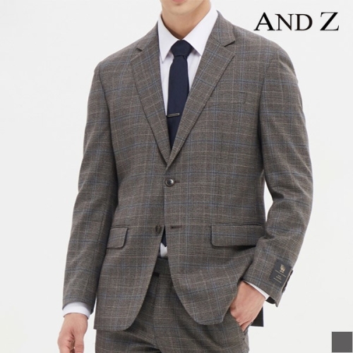 ANDZ 블루 데코 글랜 체크 정장자켓_BZA3SB1106 702101554