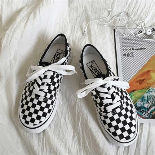 오노마 끈블로퍼 단화 체크 디자인 여성 봄패션 스니커즈   W88D3F2