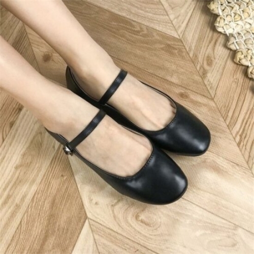 오노마 스트랩 플랫 슈즈 둥근코 데일리  여성 구두   W88C47B