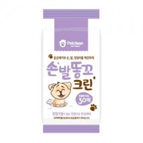 메이웰코리아 썬펫 펫크린 손발똥꼬 크린30매