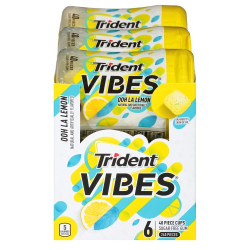 트라이던트  Vibes Gum, Sugar Free, Ooh La Lemon