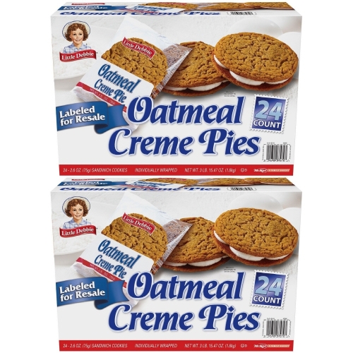 Little Debbie 리틀데비 오트밀 크림 파이 24개입 1.8kg 2세트 Oatmeal Cream Pies