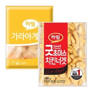 하림  프로라인 치킨너겟 1kg + 가라아게 1kg