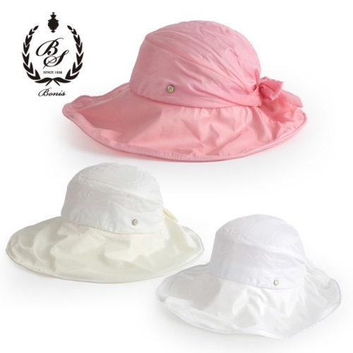 보니스골프 NW7009 솔리드 리본 와이어챙 여성 모자