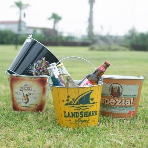 퀸센스 빈티지 아이스버킷 5L 캠핑 얼음통 와인쿨러