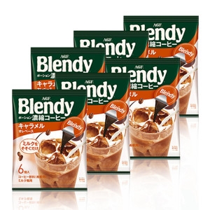 AGF  블랜디 포션 커피 무가당 6봉 세트 무당 일본 액상 캡슐 커피 블렌디 Blendy