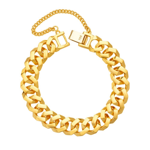 한국금다이아몬드  남자 순금 팔찌 팔각 체인 24K 75g 18K장식