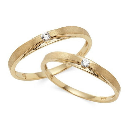 비앤비골드  14K 슬릿 이중 무광 큐빅 커플링 반지 세트 NPC35047 트렌디 감성의 스마트한 쇼핑공간