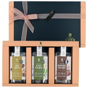 자연애  프리미엄차 3종선물세트/도라지작두콩차 생강대추차 호박팥차 60티백