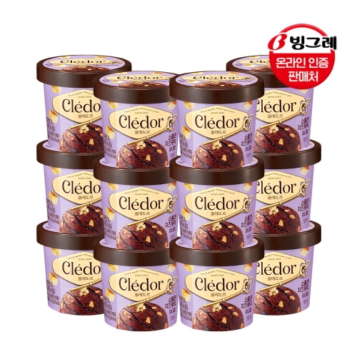 빙그레  끌레도르 미니컵 쇼콜라 치즈케익 110ml 12개