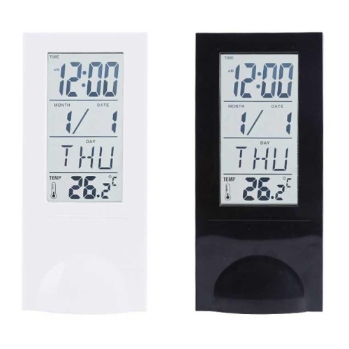  루키 DYNN 투명 LCD 캘린더 온도시계