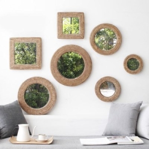 텐바이텐  헤이스테이 빈티지 라탄 포인트거울 7type