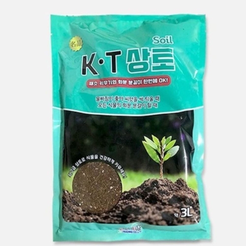 건곤지오텍  KT 상토 3L/비료 퇴비 화분흙 배양토 알비료