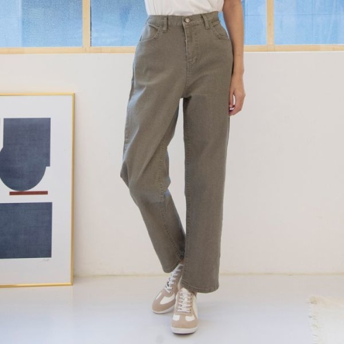 쿠키세븐 라니가든 Y0782 투톤 워싱 뒷밴딩 배기팬츠 S.M.L