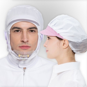 오렌지가운 위생모자 백색천모자