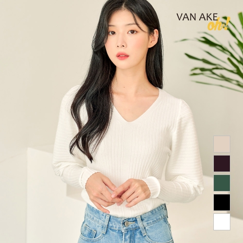 반에이크 오 오 케슬린 골지 퍼프 니트 OB08KNME05Z