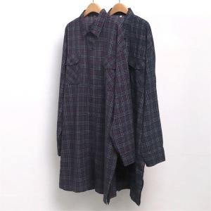 아이우먼 빅사이즈사랑해요 6210L011 투 포켓 체크 롱 남방 WW _