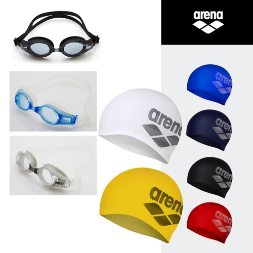 아레나  수영안경 실리콘 수영모자 가방세트 3종 세트