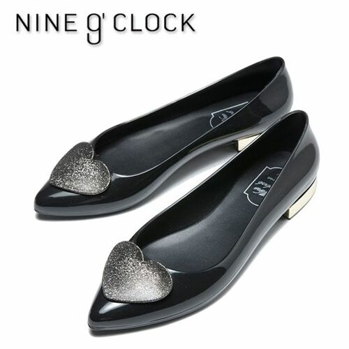 나인어클락 하트젤리 젤리슈즈 플랫슈즈W92EBA3