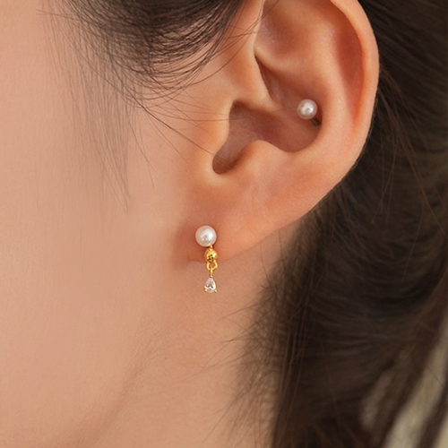 프리모떼  PRE334 DOUBLE ROUND EARRING