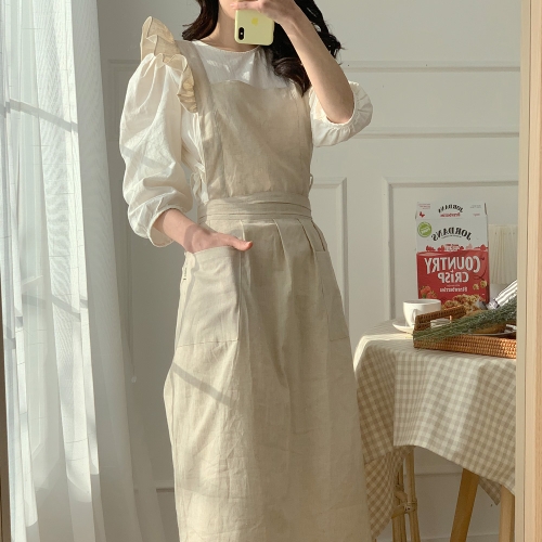 코멧 홈 신혼 집들이 선물 카페 어린이집 앞치마 2colors