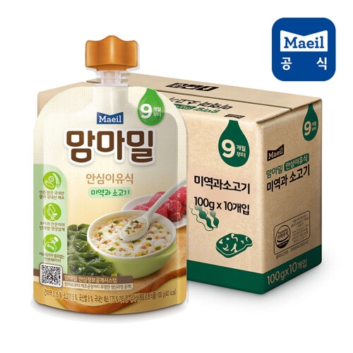 매일유업 맘마밀 안심이유식 미역과 소고기 100g