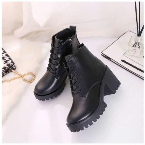 여성 워커힐 1P 키높이 앵클 부츠 레이스업 신발 슈즈 11108595