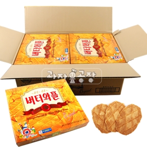크라운제과 크라운 버터와플 5500 1박스 과자 쿠키 간식