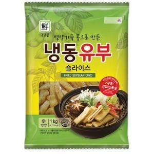 재호 냉동 유부 슬라이스 1kg 유부 냉동유부 우동