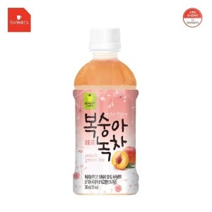 웰그린 편의점 음료수 스위츠 복숭아녹차 340ml X 20PET