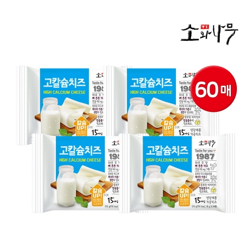 동원F&B 소와나무 체다 고칼슘 슬라이스 치즈 270G 4입