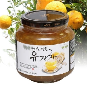 에덴식품  에덴 무농약 고흥유자차 1kg 2병 유자청 유자엑기스