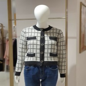 에꼴드파리 잔 체크 트위드 가디건 063ZB2YKRB063Z