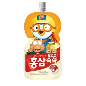 건강마을 팔도 뽀로로 홍삼쏙쏙 오렌지 100ml