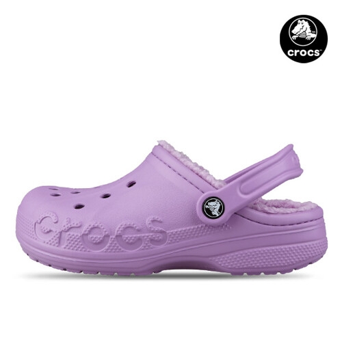 크록스 여성 바야 라인드 클로그_205969-5Q5