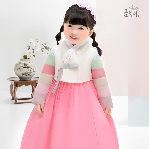 금동이 한복 여깃안개꽃 아동 어린이 여아한복