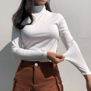 빈폴골프 여성 스카이 블루 솔리드 칼라 티셔츠 (BJ8741E03Q)