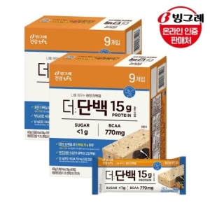 빙그레  단백질바 더단백 마일드바 아몬드쿠키 50g 18개 프로틴 15g