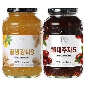 초록원  꿀생강차S1kg + 꿀대추차S1kg