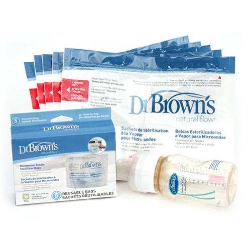 닥터브라운 전자레인지 스팀백 5매입