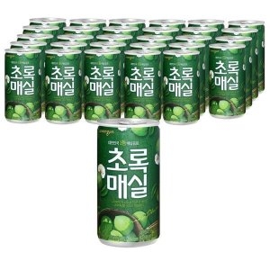 웅진 초록매실 180ml x30캔 음료수 작은캔 캔음료