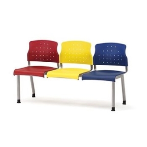 스마트퍼니처  레인보우 3인용 연결의자 혼합색