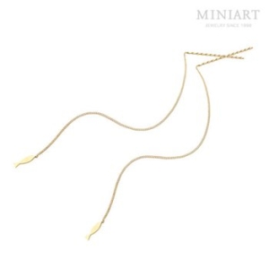 미니아트  14K 골드피쉬 롱귀걸이_G298