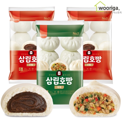 우리가스토리  대용량 냉동삼립 야채호빵 16입+팥호빵 8입 1개